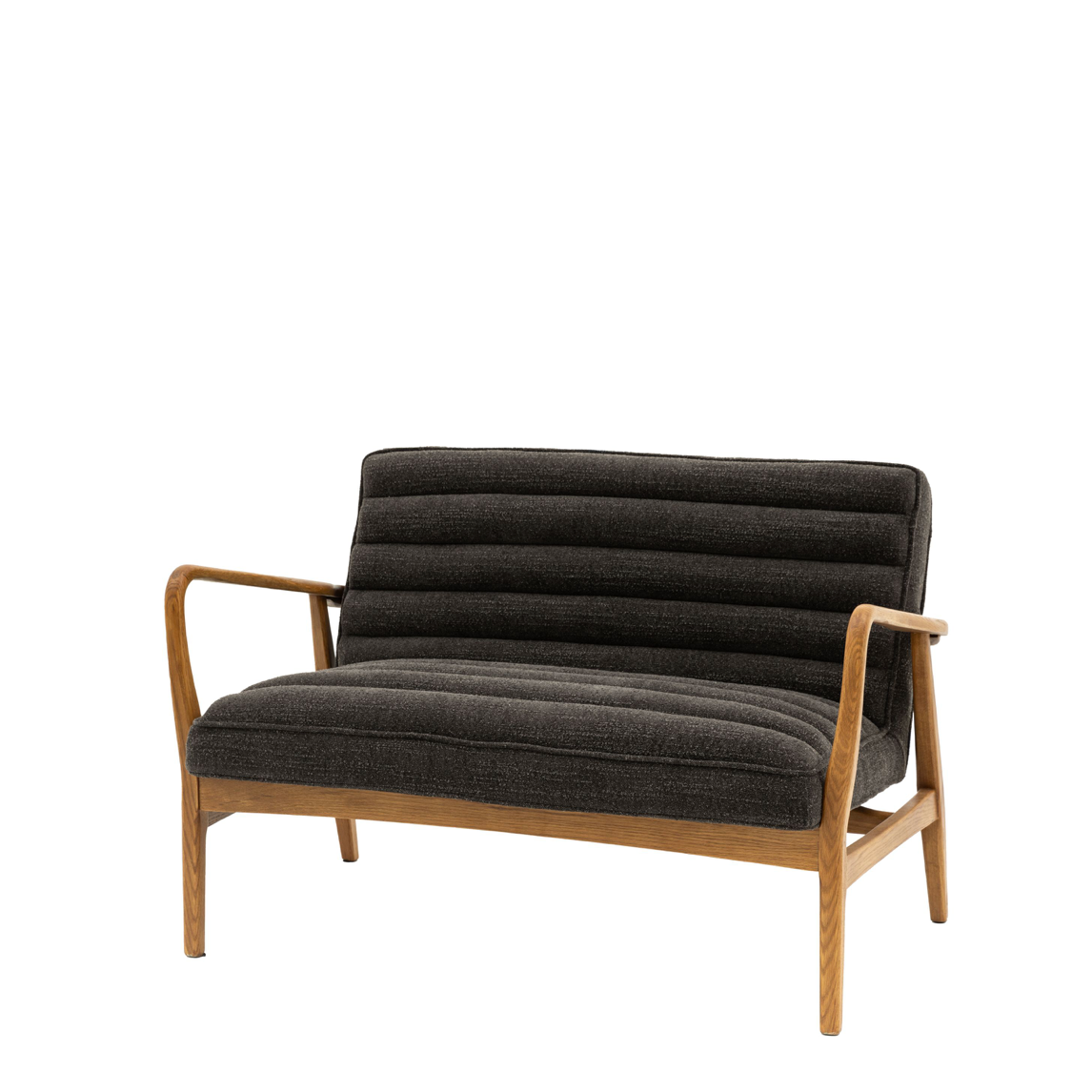 Datsun 2 Seater Sofa Charcoal - 1180mm x 760mm x 800mm - WowCornwall