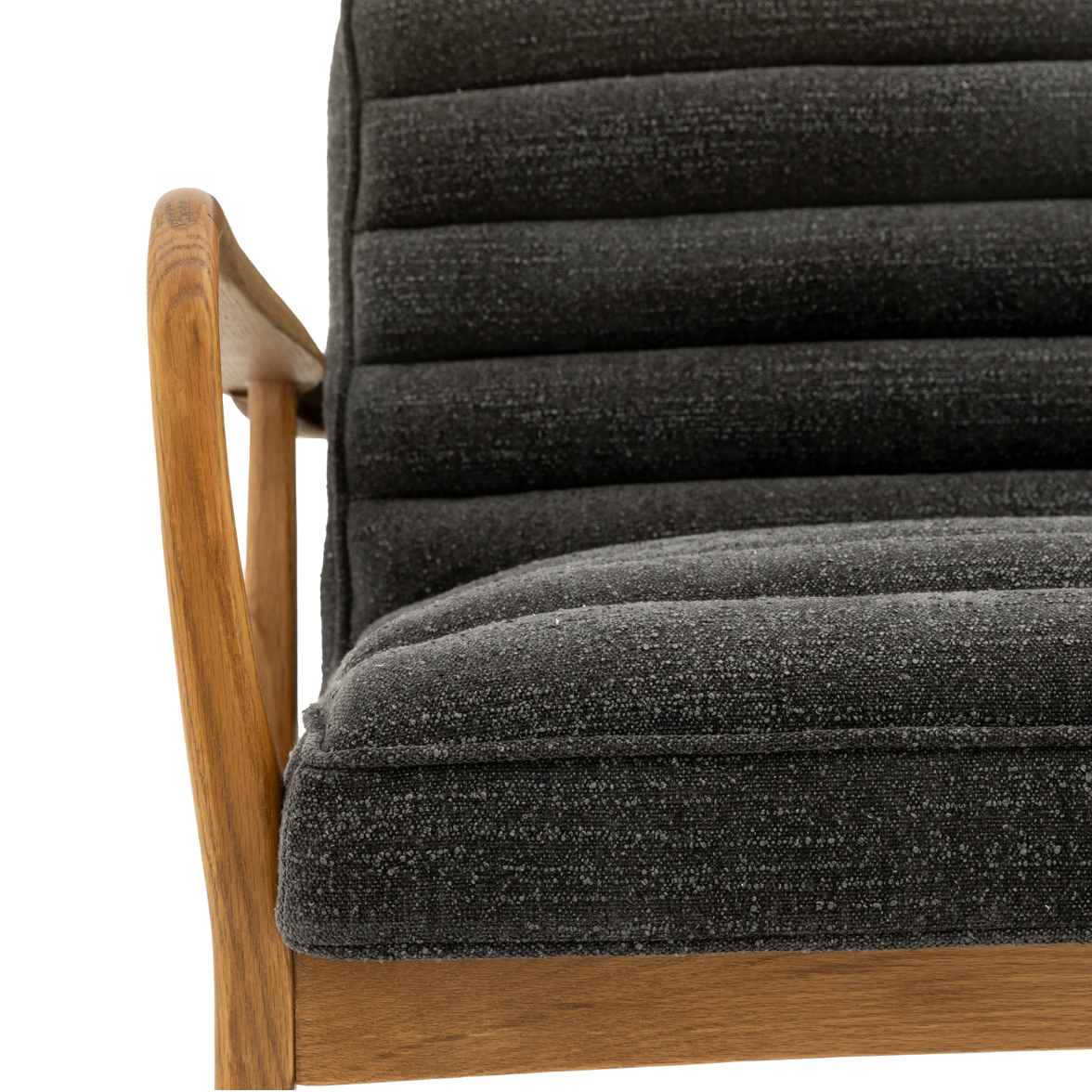 Datsun 2 Seater Sofa Charcoal - 1180mm x 760mm x 800mm - WowCornwall