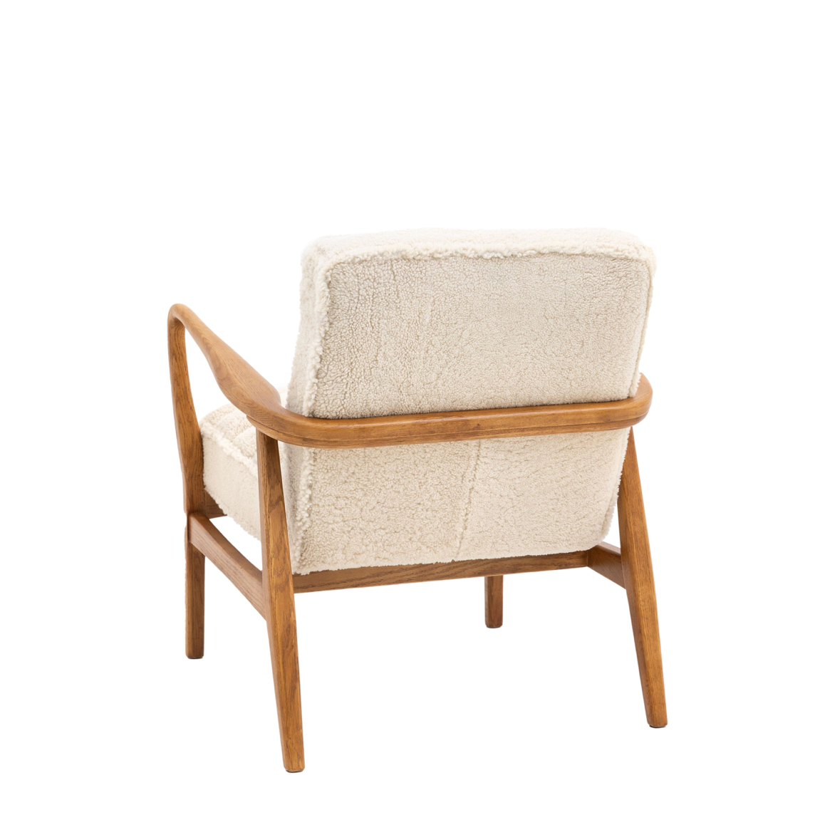 Datsun armchair Cream sheepskin - 690mm x 760mm x 800mm - WowCornwall