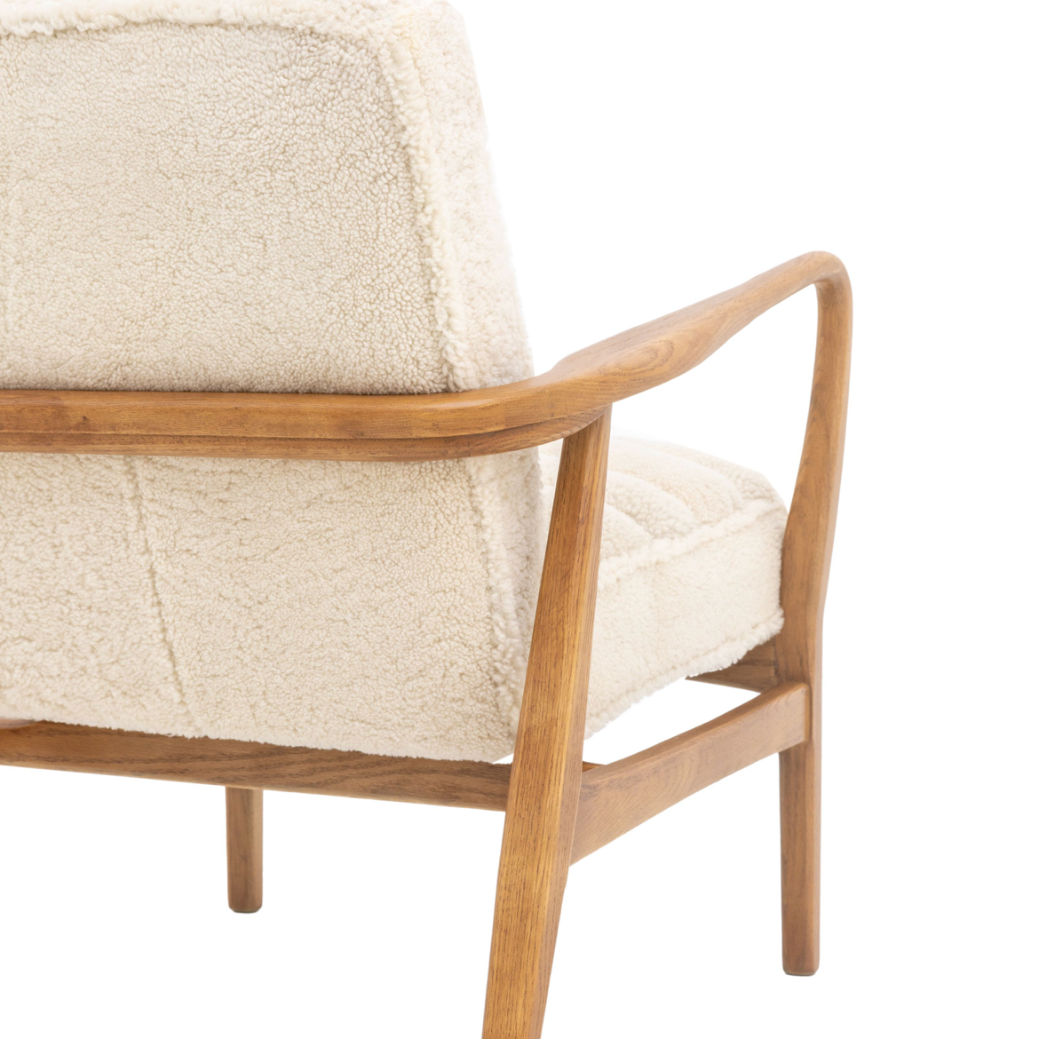 Datsun armchair Cream sheepskin - 690mm x 760mm x 800mm - WowCornwall