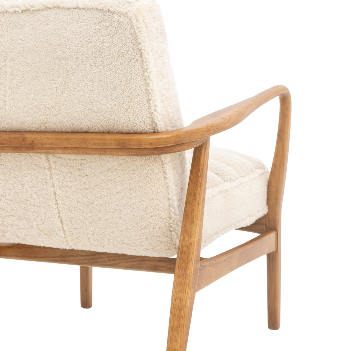 Datsun armchair Cream sheepskin - 690mm x 760mm x 800mm - WowCornwall