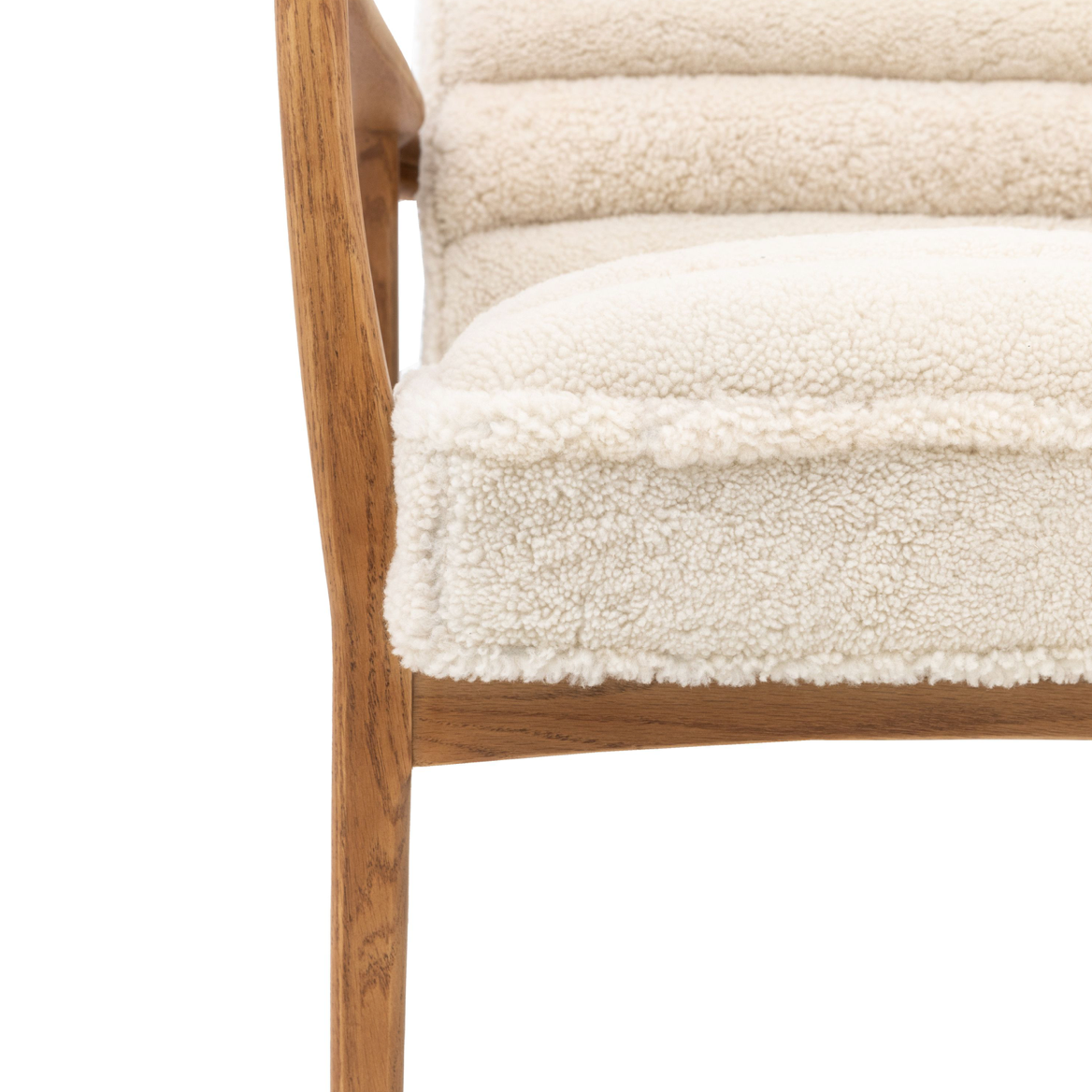 Datsun armchair Cream sheepskin - 690mm x 760mm x 800mm - WowCornwall