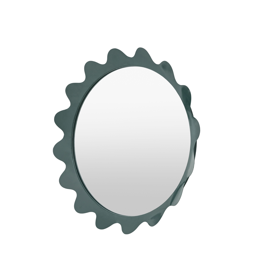 Shoreditch mirror teal (w)600mm x (d)55mm x (h)600mm - WowCornwall