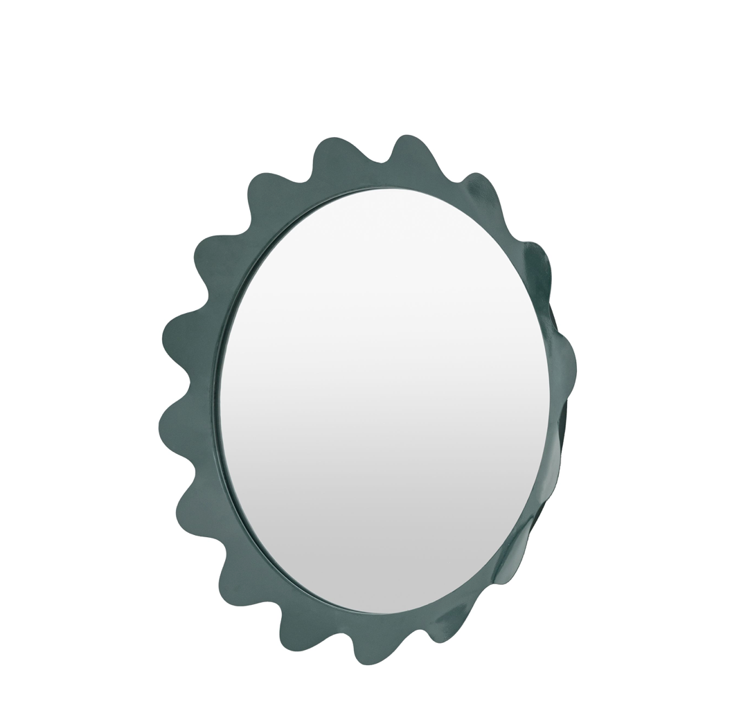 Shoreditch mirror teal (w)600mm x (d)55mm x (h)600mm - WowCornwall