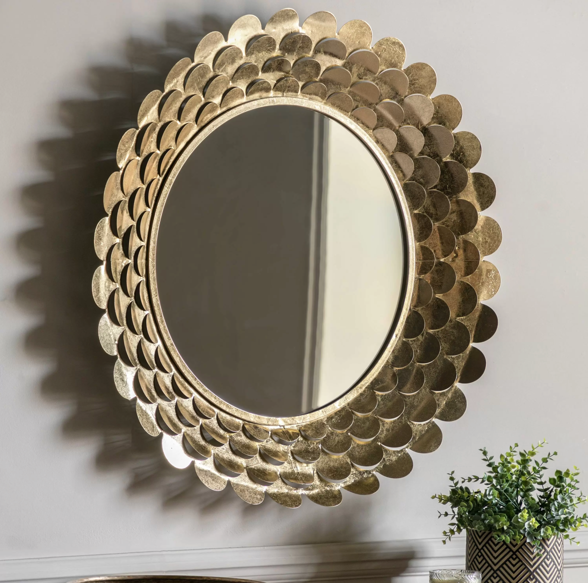 Windsor round mirror (w)910mm x (d)90mm x (h)910mm - WowCornwall