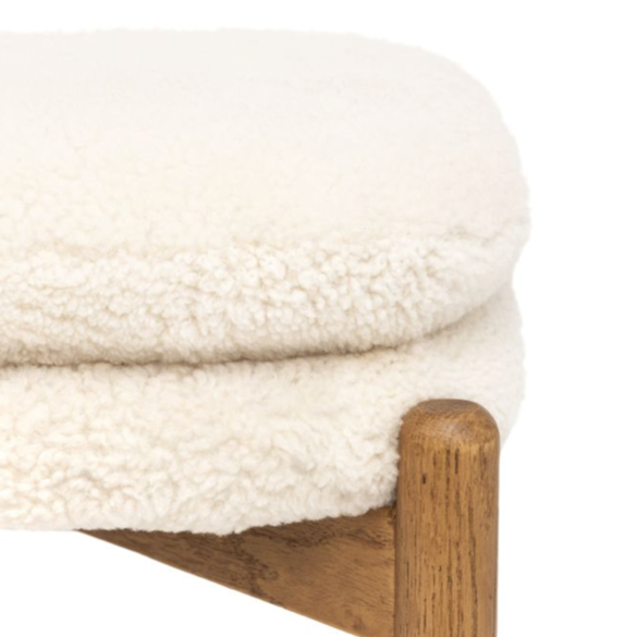 Datsun footstool Sheepskin - 555mm x 475mm x 395mm - WowCornwall