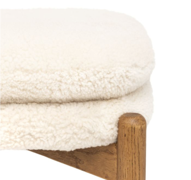 Datsun footstool Sheepskin - 555mm x 475mm x 395mm - WowCornwall