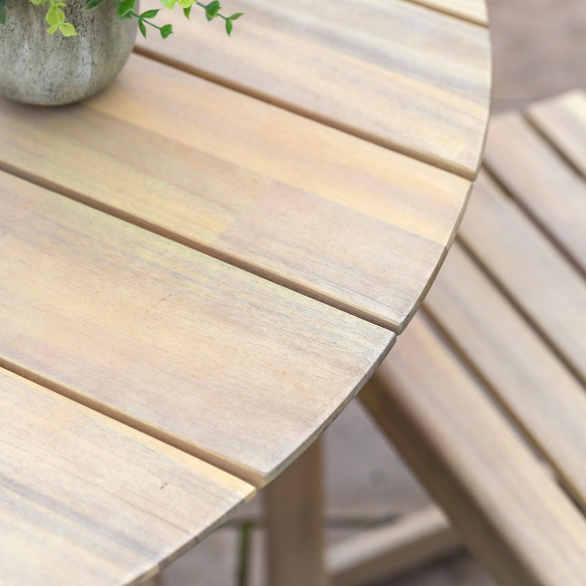 Rialto Round Dining Table 4 Seater 1100x1100x750mm - WowCornwall