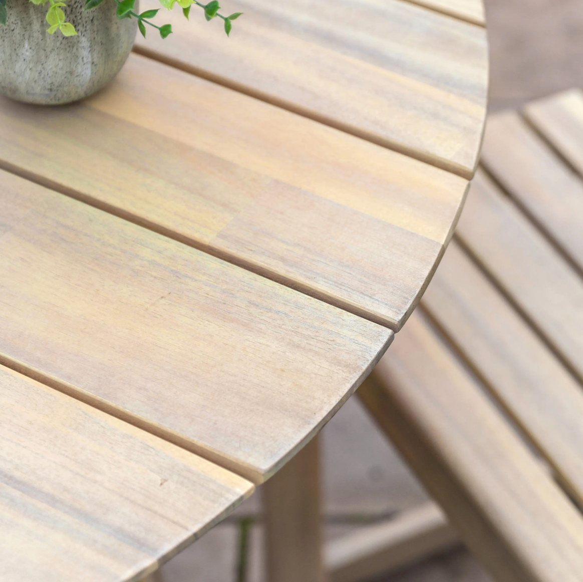 Rialto Round Dining Table 4 Seater 1100x1100x750mm - WowCornwall