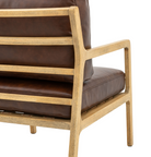 Cortona Armchair Antique Brown Leather 830x675x830mm - WowCornwall