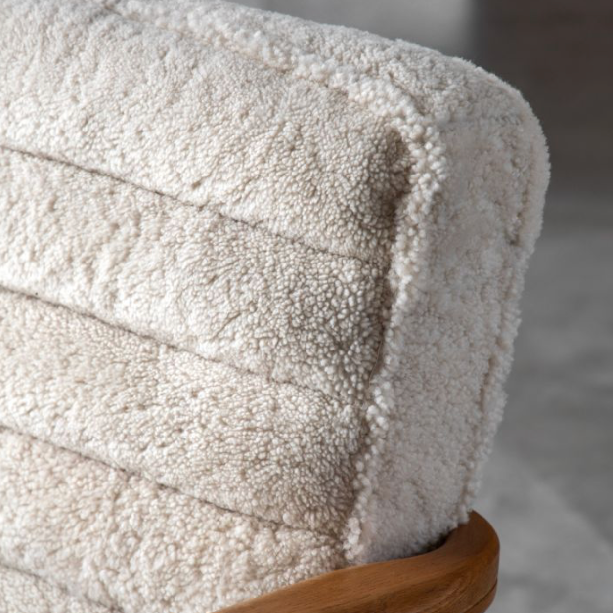 Datsun armchair Cream sheepskin - 690mm x 760mm x 800mm - WowCornwall