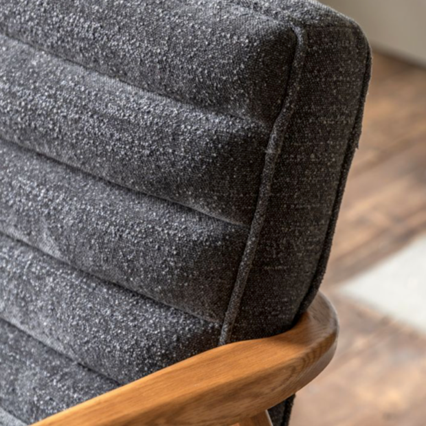 Datsun 2 Seater Sofa Charcoal - 1180mm x 760mm x 800mm - WowCornwall