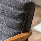 Datsun 2 Seater Sofa Charcoal - 1180mm x 760mm x 800mm - WowCornwall
