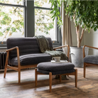 Datsun 2 Seater Sofa Charcoal - 1180mm x 760mm x 800mm - WowCornwall