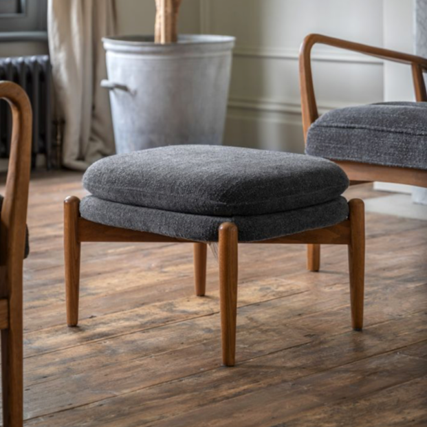 Datsun footstool Charcoal - 555mm x 475mm x 395mm - WowCornwall