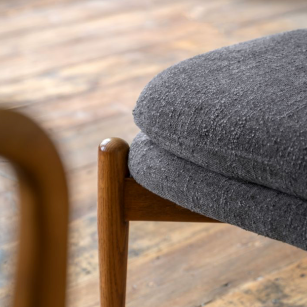 Datsun footstool Charcoal - 555mm x 475mm x 395mm - WowCornwall