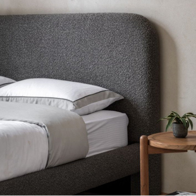 Rabley 5' Bedstead Charcoal 1790x2200x1100mm - WowCornwall