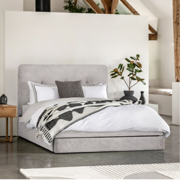 Marlowe 2 Drawer Bedstead 5' Taupe 1640x2160x1200m - WowCornwall