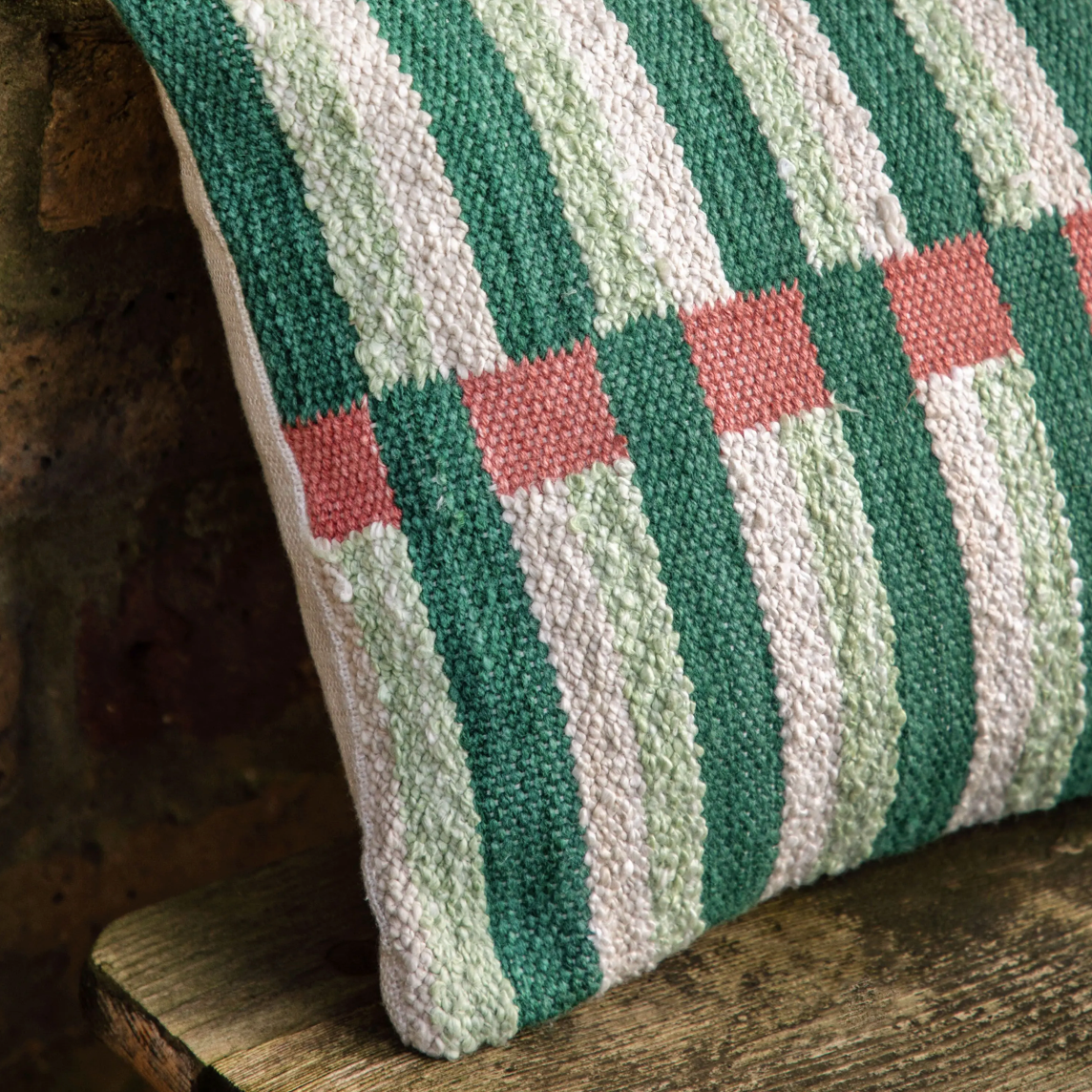 Maia Stripe Woven Showerproof Cushion - WowCornwall