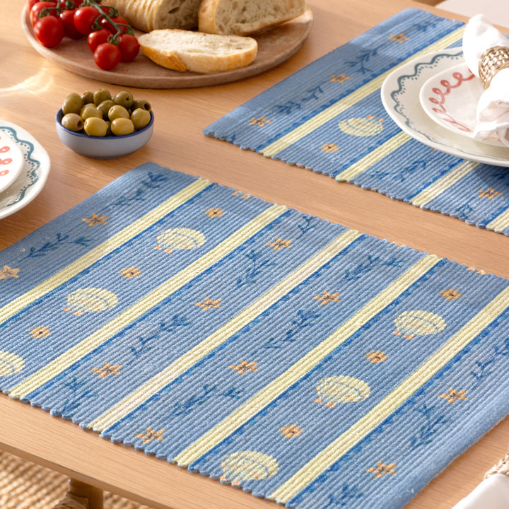 Sea Shells Set of 4 Indoor / Outdoor Placemats - WowCornwall