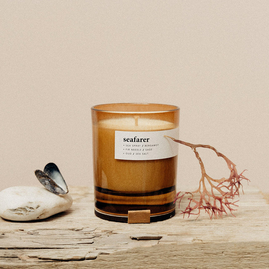 Seafarer, salty + lush premium soy candle - WowCornwall