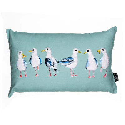 Seagull Parade Cushion - WowCornwall