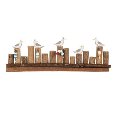 Seagulls on Groyne with bouys - WowCornwall