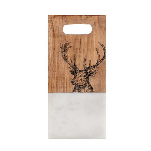 Stag Board Small White Marble - WowCornwall