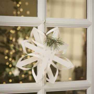 Star for hanging 8-sided white Stella