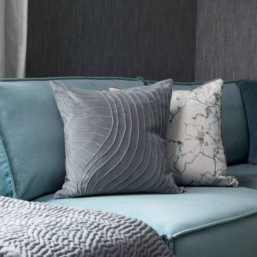 Rill Cushion Cover - Steel