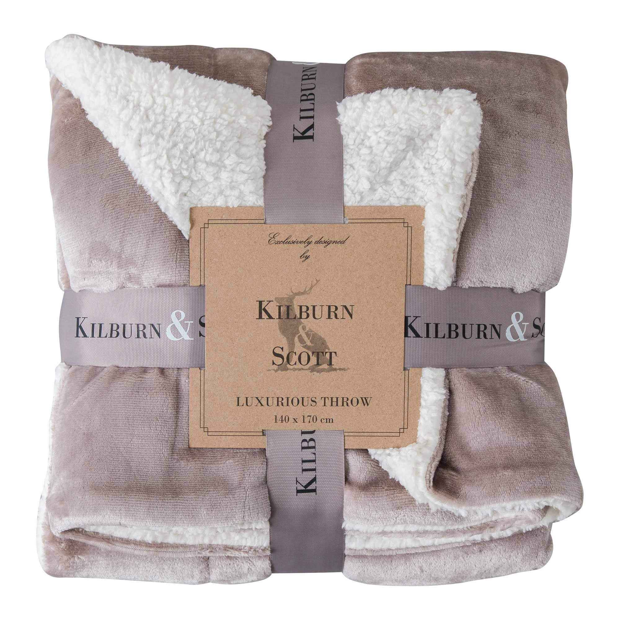 Neutral Sterling Sherpa Throw