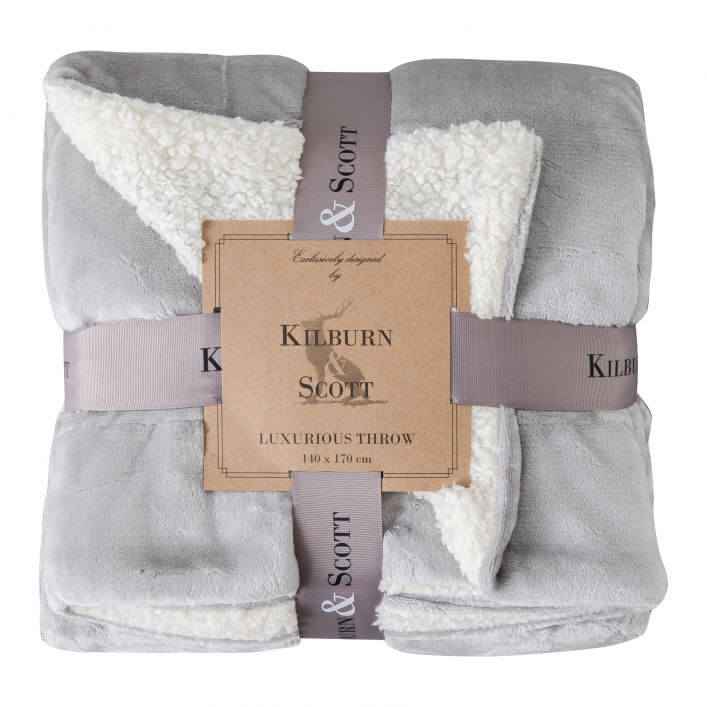 Silver Sterling Sherpa Throw