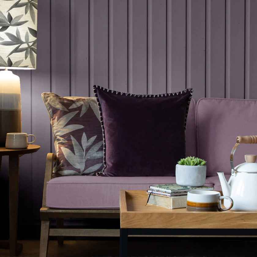 Border Cushion - Plum
