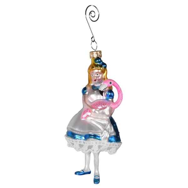 Mixed Alice and Flamingo Bauble Decoration