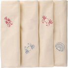 Table cloth Atlantis square with lobsters, crabs and shells butter cream - WowCornwall