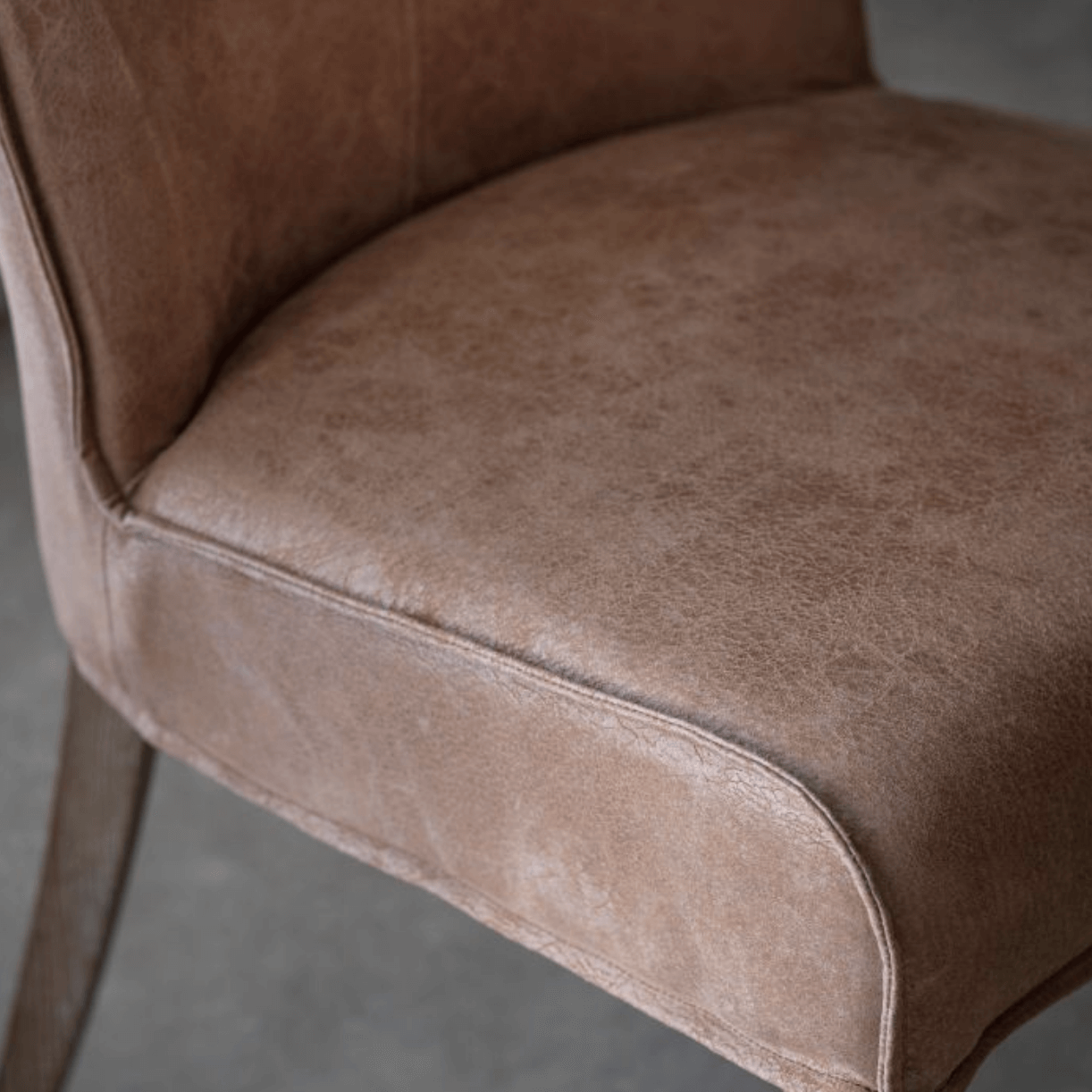 Tarnby Chair Brown Leather (2pk) - WowCornwall