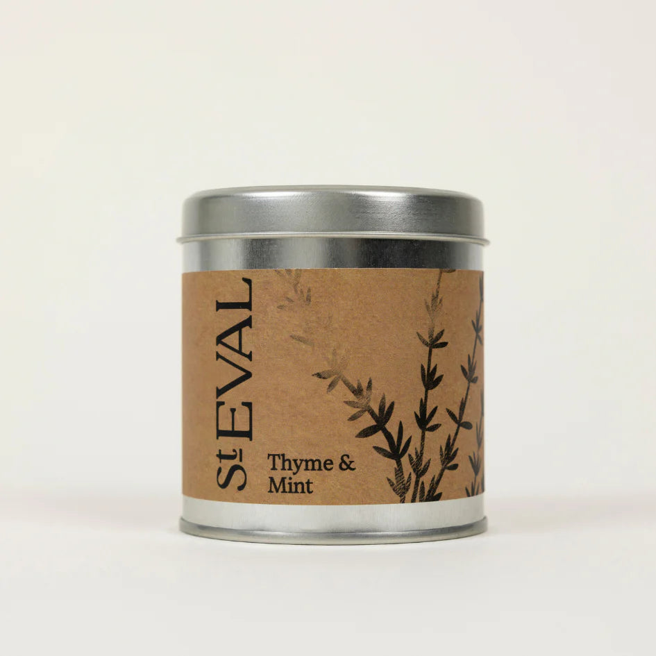 Thyme & Mint, Scented Tin Candle - WowCornwall