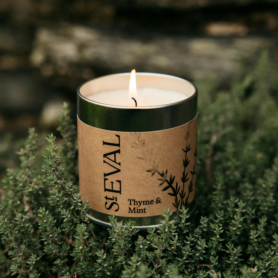 Thyme & Mint, Scented Tin Candle - WowCornwall