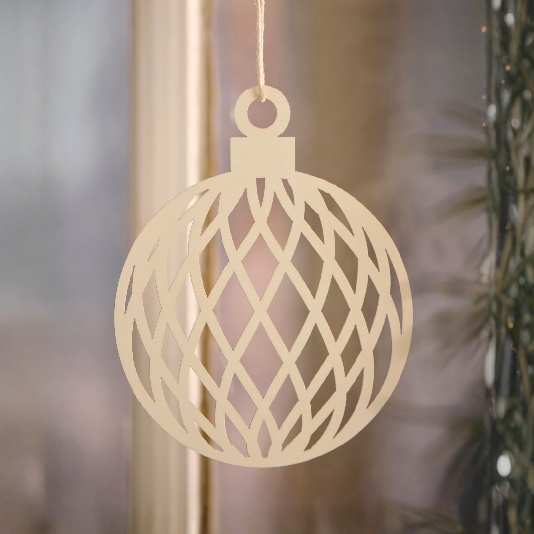 Paper Cut Christmas Ornament Set of Two - WowCornwall