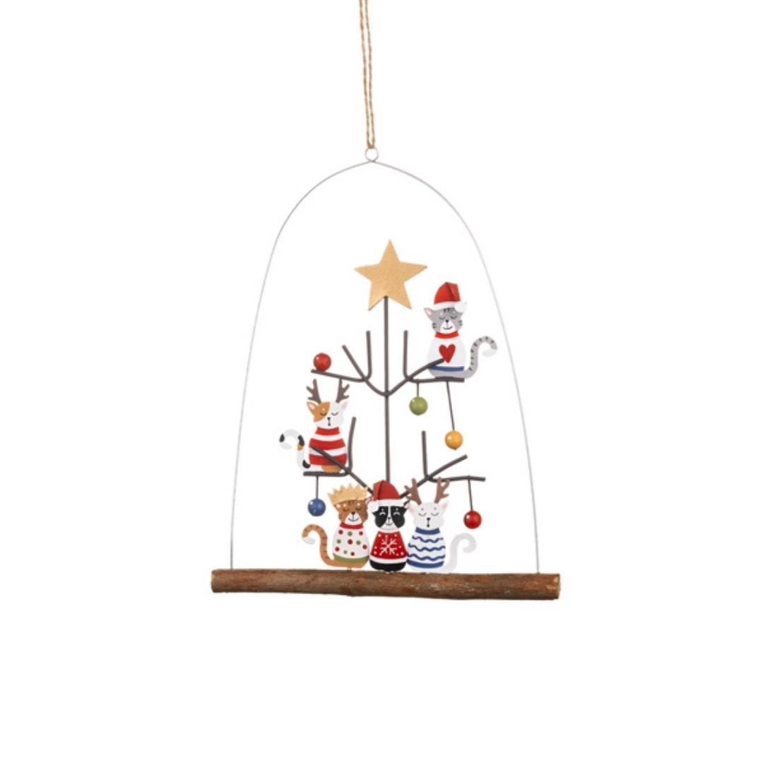 Cats in Star Tree Hanging - WowCornwall