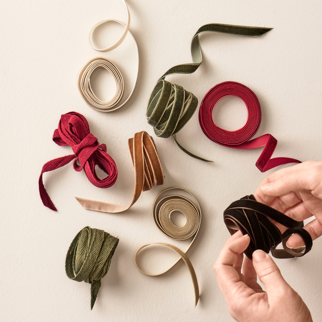 Cotton Ribbon in Bordeaux 5m - WowCornwall