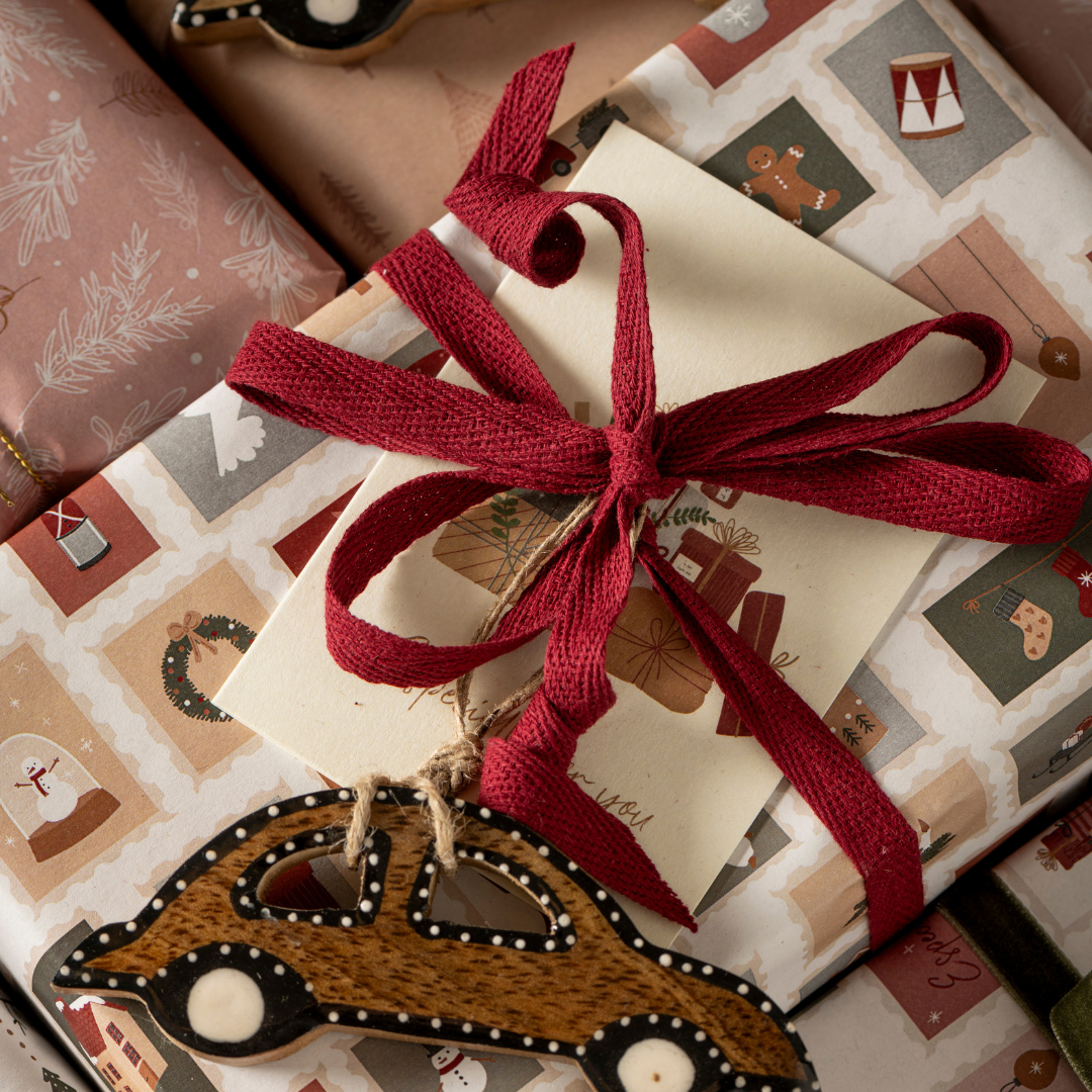 Cotton Ribbon in Bordeaux 5m - WowCornwall