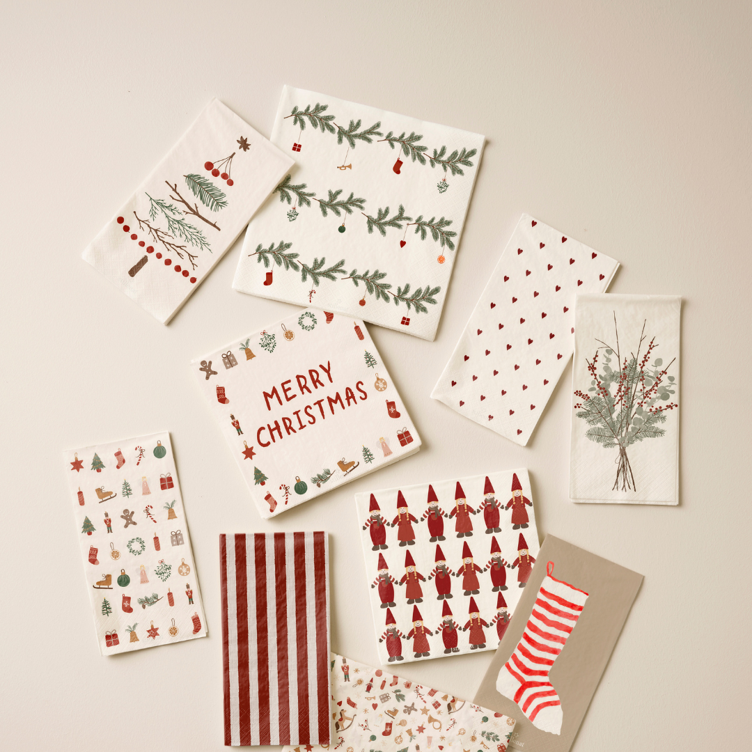 Christmas Garlands Paper Napkins - WowCornwall