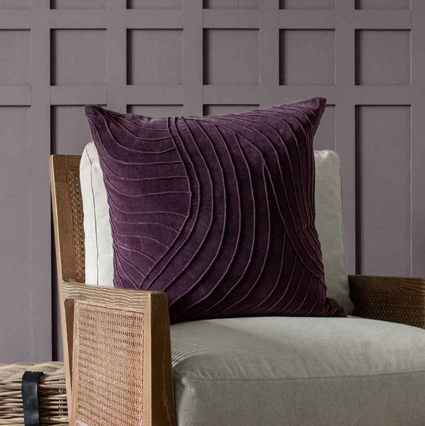 Rill Cushion - Plum