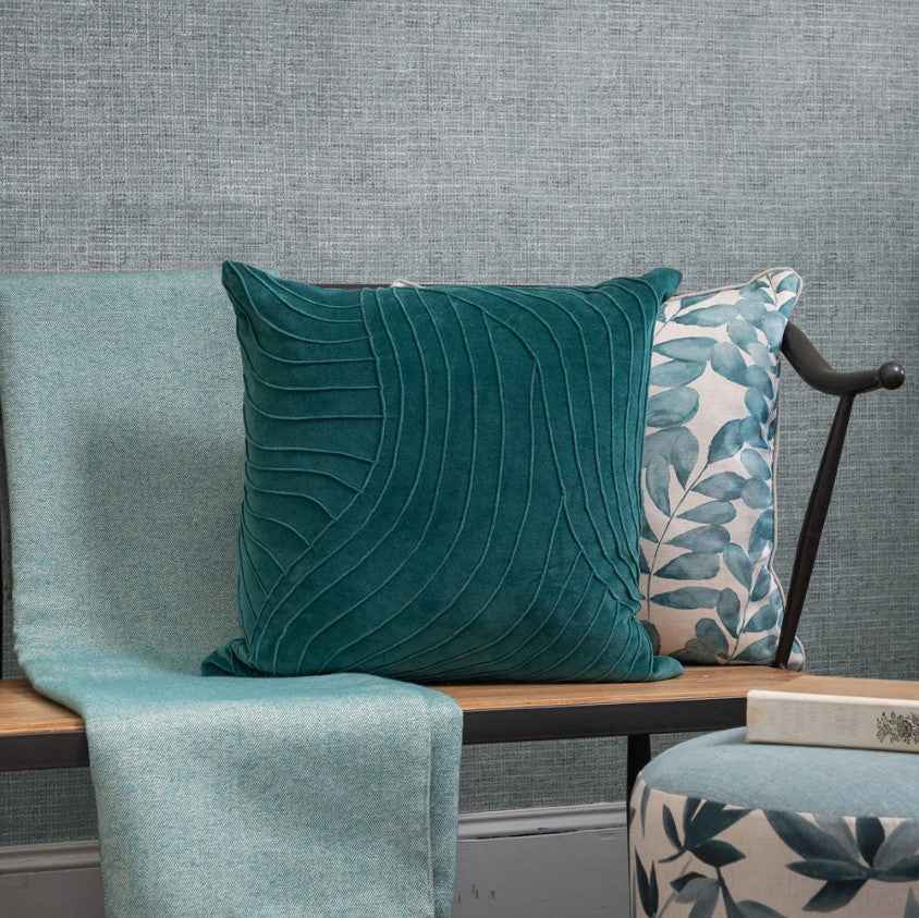Rill Cushion - Teal
