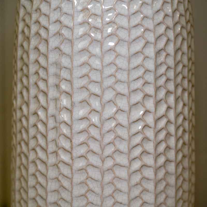 White Ceramic Vase – 37.5cm