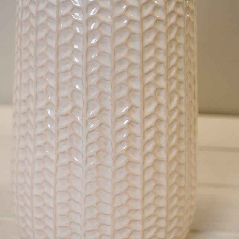 White Ceramic Vase – 28.5cm