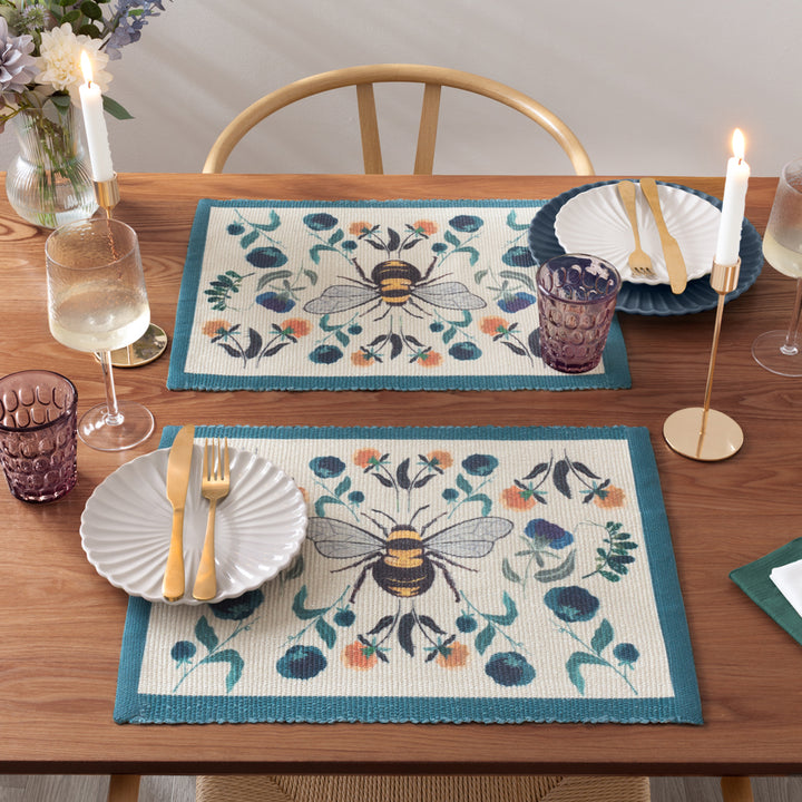 Wild Garden Set of 4 Indoor / Outdoor Placemats - WowCornwall