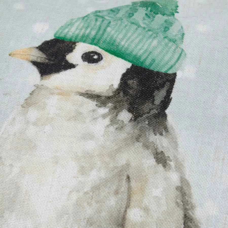 Winter Penguin Printed Cushion