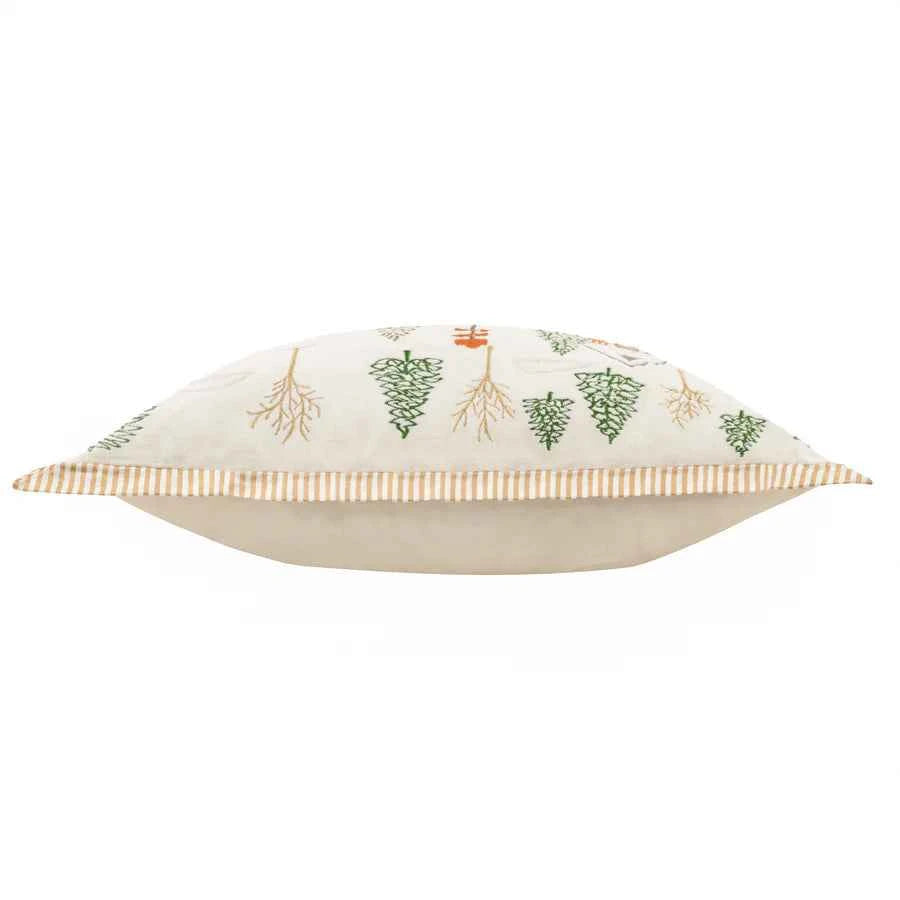 Winter Ski Lodges Embroidered Cushion